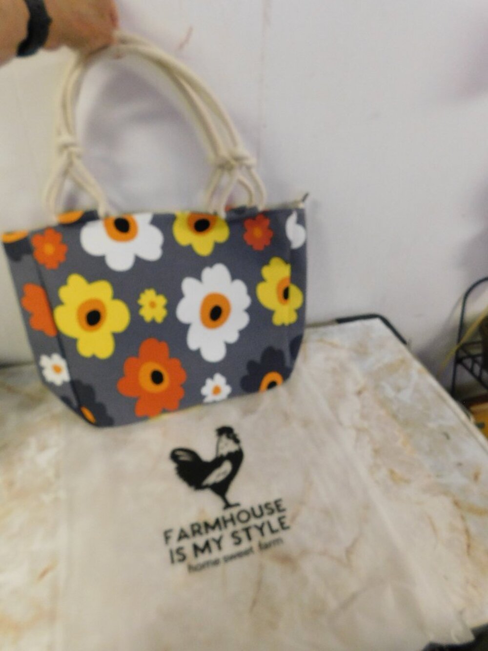 Farmhouse is My Style Home Sweet Home Farm Tote Retro Canvas Tote NEW